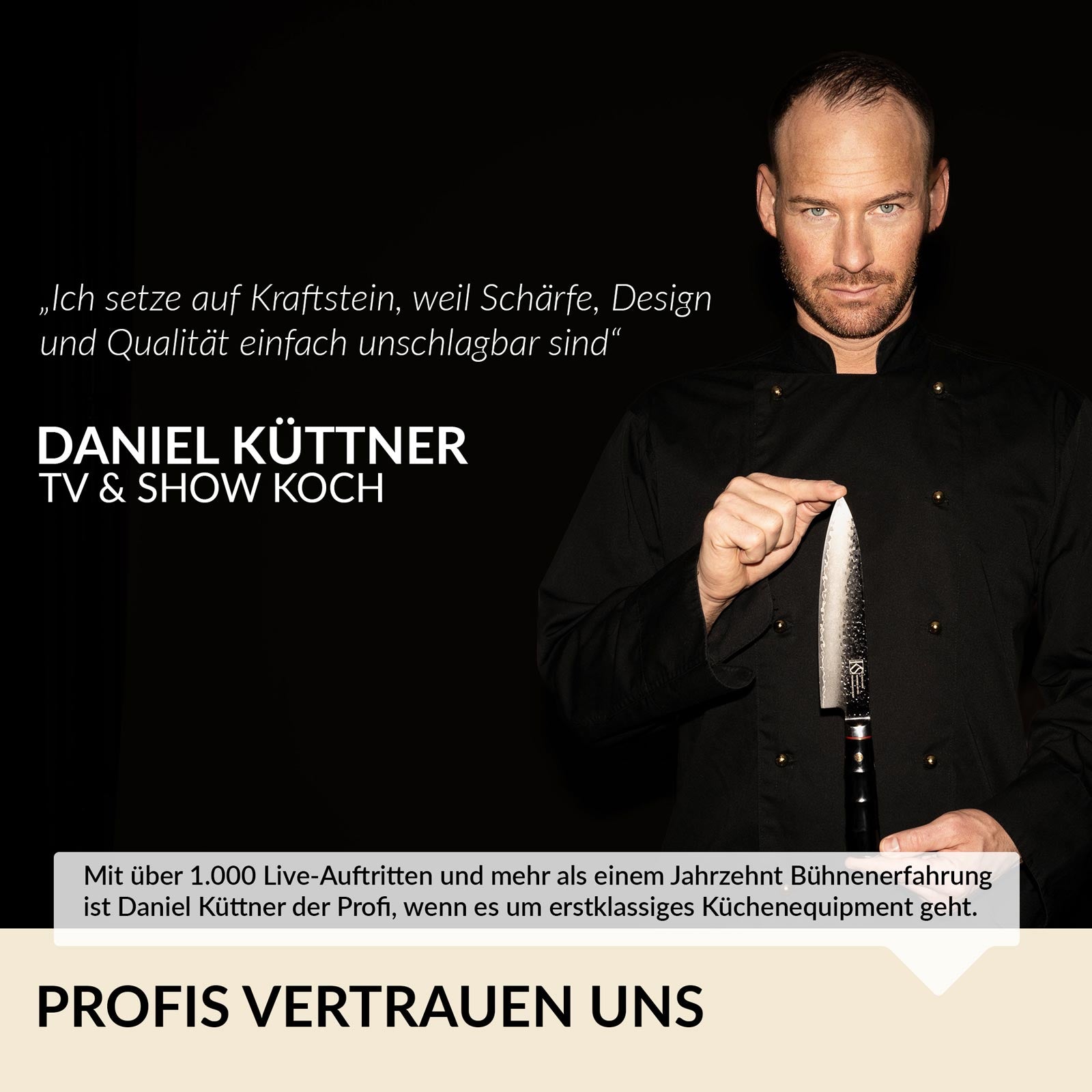 Damastmesser mit Glasfaser Griff