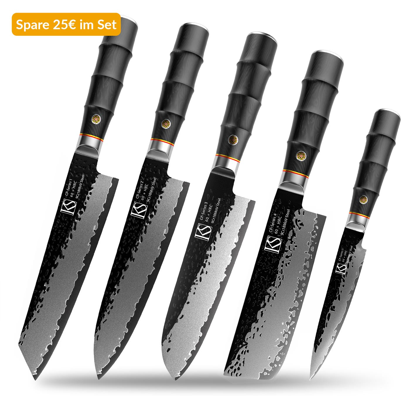 5pcs CP-Series Kochmesserset