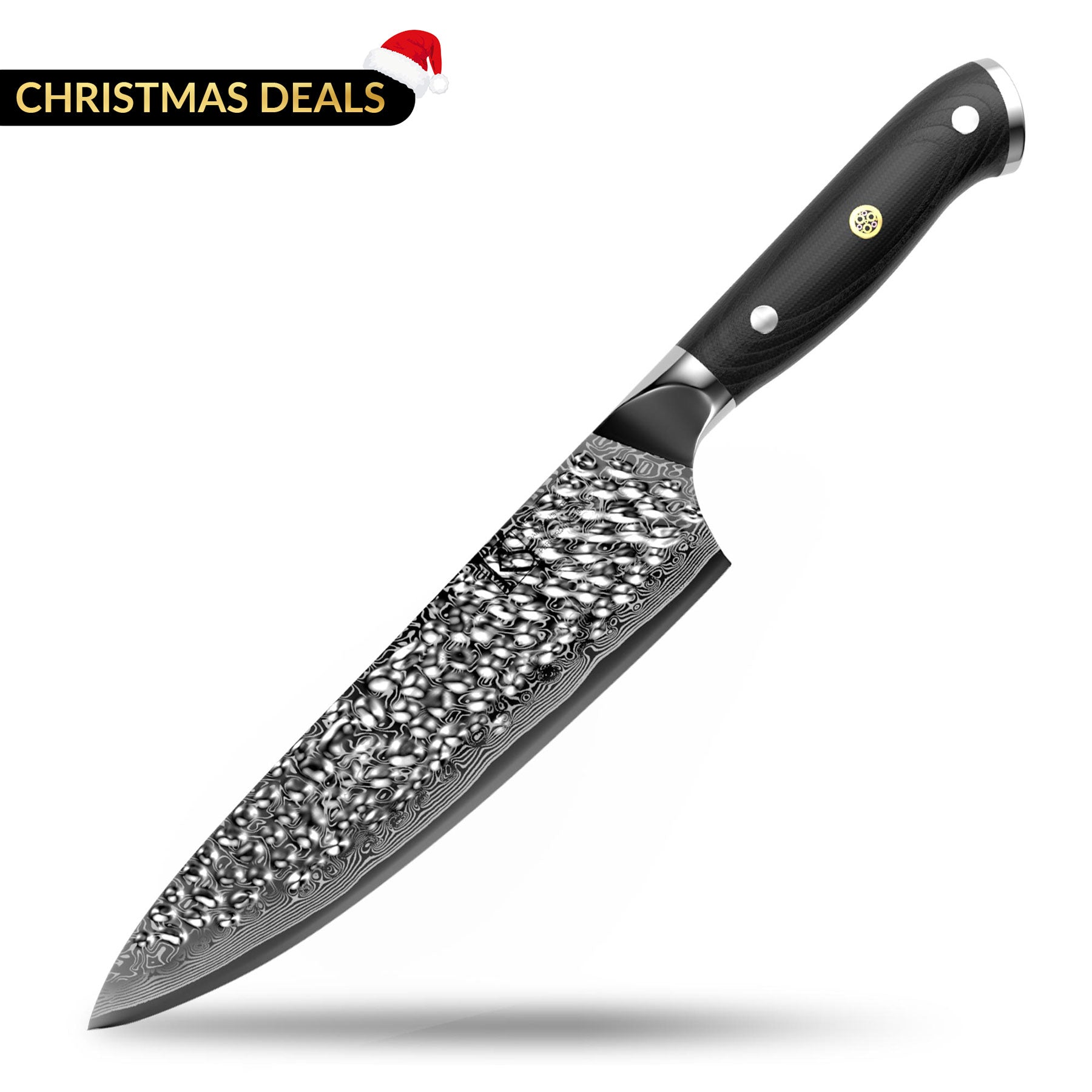 Damastmesser mit Glasfaser Griff