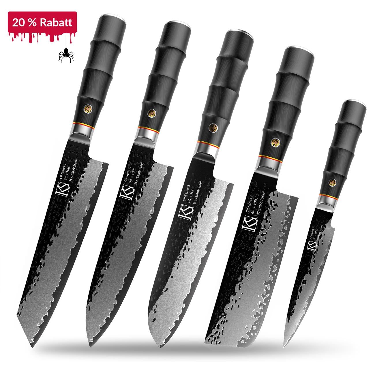 5pcs CP-Series Kochmesserset