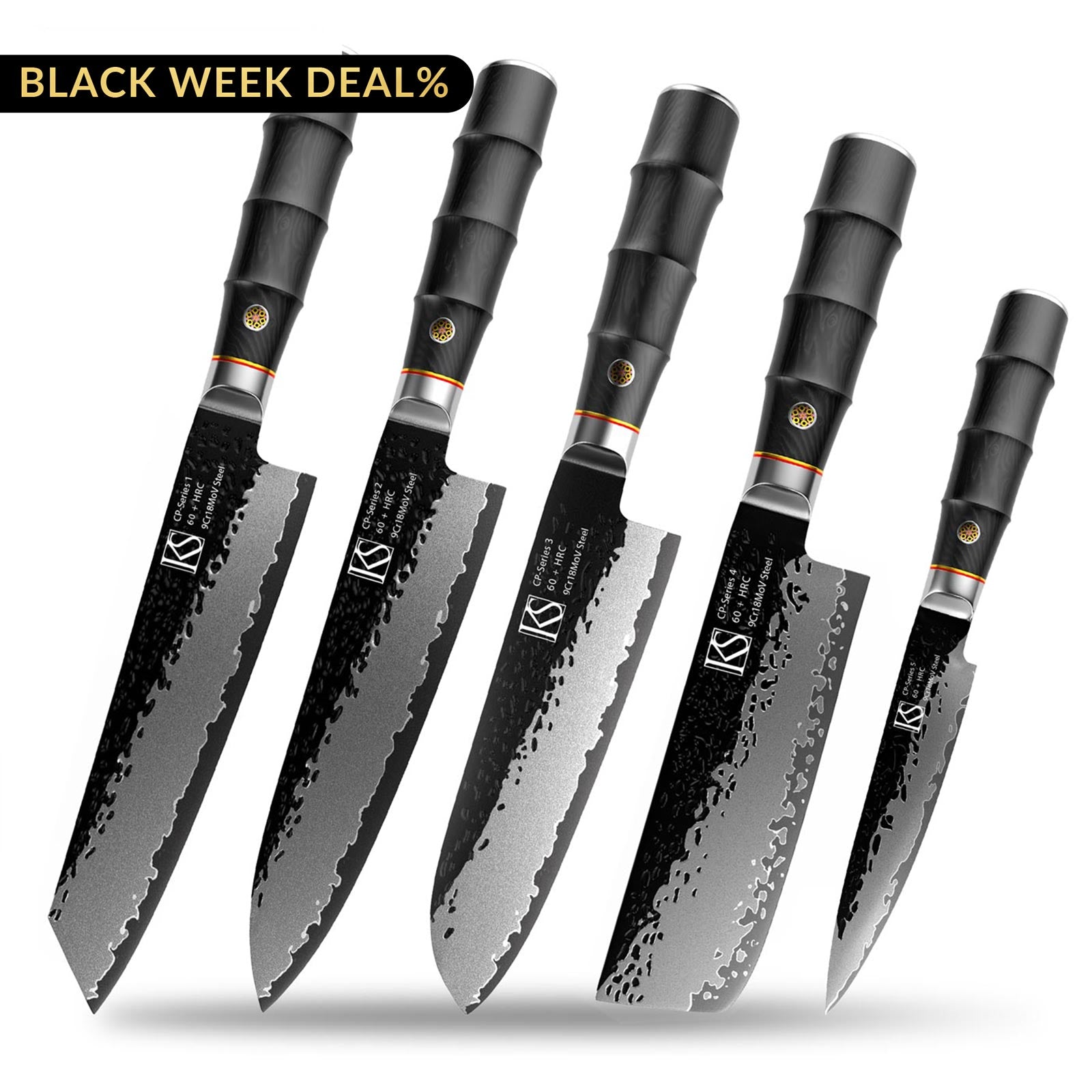 5pcs CP-Series Kochmesserset
