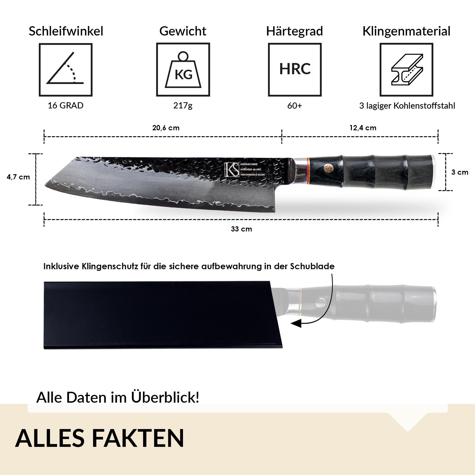 Kiritsuke Profi Kochmesser