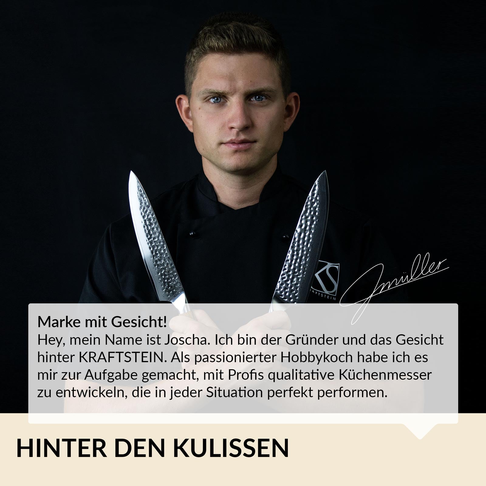 [B-Ware] Damastmesser mit Olivenholzgriff